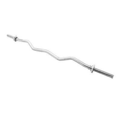 Barbell bar - 28 mm - curved - with screw clamp - 120 cm