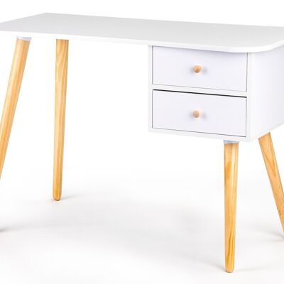 Children's desk - with 2 drawers - 100x48x70 cm - white