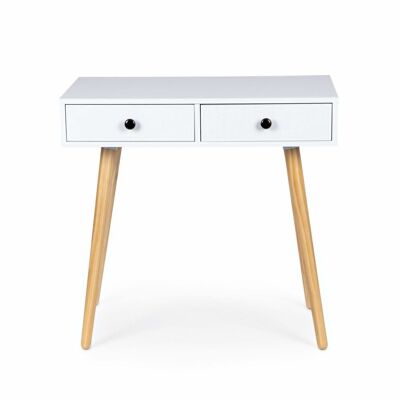 Coiffeuse - table console - 80 x 45 cm - blanc - table d'appoint