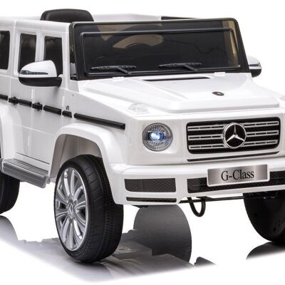Mercedes G500 - Voiture SUV pour enfants - à commande électrique - blanche