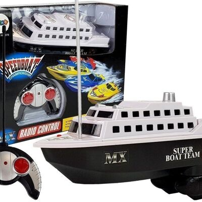 Steerable boat - rc - 27 Mhz - 20 cm - up to 15 km/h - black
