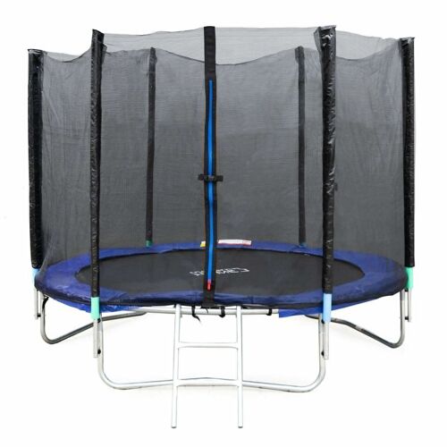 Trampoline blauw - 244 cm - met net en ladder - tot 70 kg