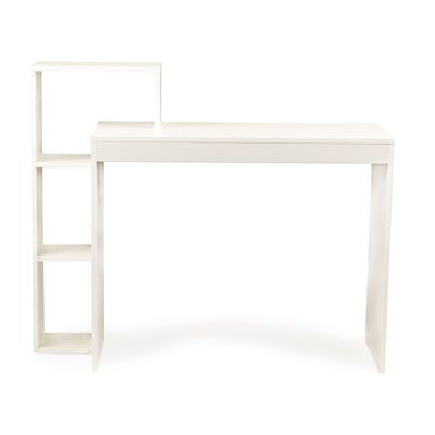 Schreibtisch - mit Bücherregal - 90x40x75 cm - weiß