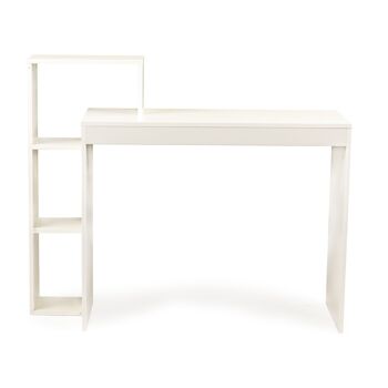 Bureau - avec bibliothèque - 90x40x75 cm - blanc