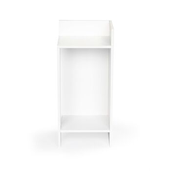 Table de chevet - blanc - bois - avec étagère - 27 x 25 x 60 cm