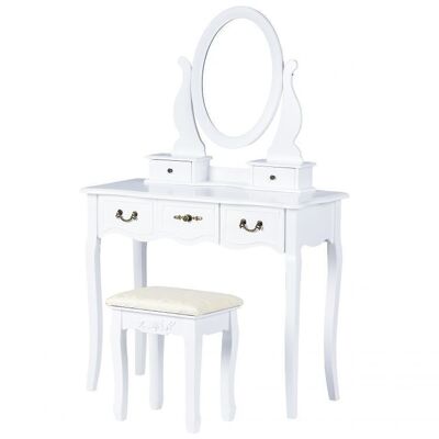 Dressing table - Make up table - 95x40x145cm - with mirror and stool