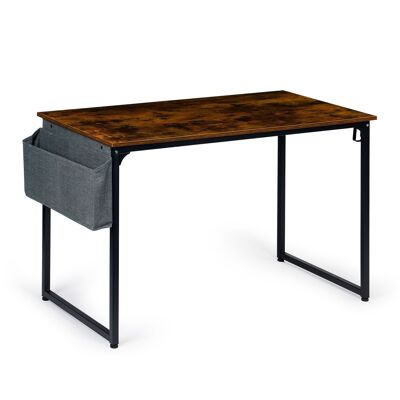 Desk - with magazine bag - 120 x 60 x 74 cm - brown