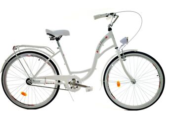 Vélo pour filles 26 pouces modèle robuste blanc de Dallas Bike