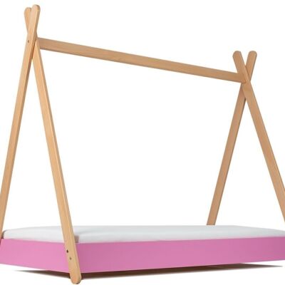 Kinderbett - Tipibett 180 x 80cm rosa mit Matratze