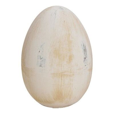 Huevo de arcilla blanca (An / Al / Pr) 9x13x9cm
