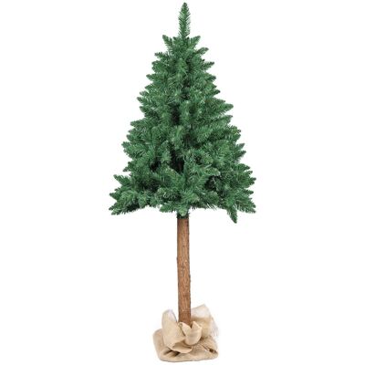 Artificial Christmas tree 160 cm - spruce with wooden trunk