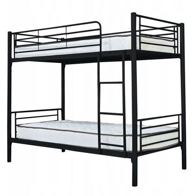 Estructura de cama de metal con somier de láminas - 90x200 - desmontable