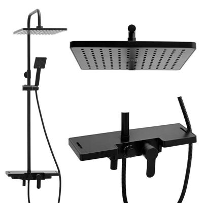 Shower set - with Rain shower - and Thermostatic tap - Black