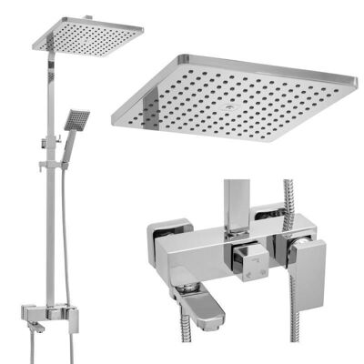 Shower set - with bath tap - hand shower - and rain shower 30cm