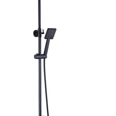 Shower set - Rain shower 20cm - with shower mixer tap - Black