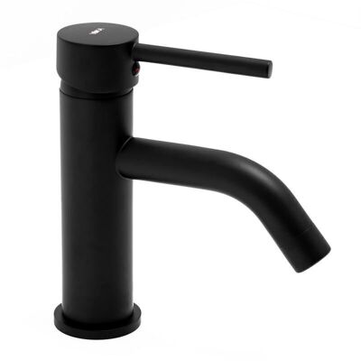 Bathroom sink faucet standing black tap