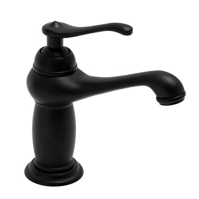 Grifo para lavabo retro - negro - 17,2x17 cm - monomando