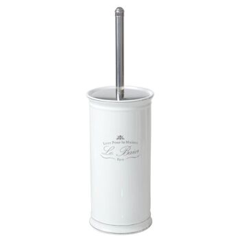 Brosse de toilette - brosse de toilette - porcelaine - ø 11,5 cm - blanc
