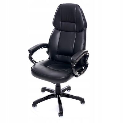 Chaise de bureau avec fonction inclinable - noir - réglable - 129x67x49 cm