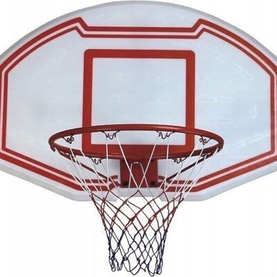 Basket - Tablero de baloncesto - 90x60 cm - rojo-blanco