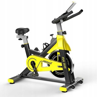 Bicicleta estática - bicicleta de spinning - resistencia mecánica - amarilla