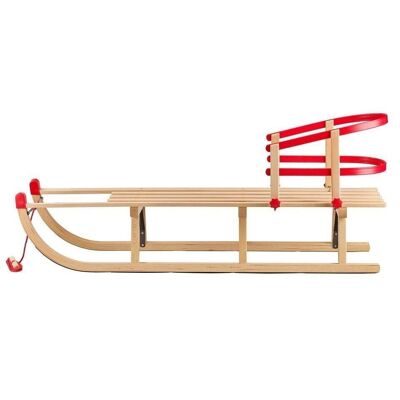 Beech wood sledge 80cm with child seat