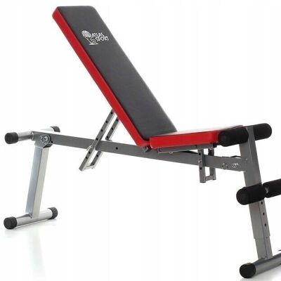 Fitness bench - Training bench - adjustable - black-red
