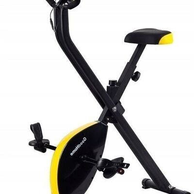 Cyclette pieghevole - con computer - nero giallo