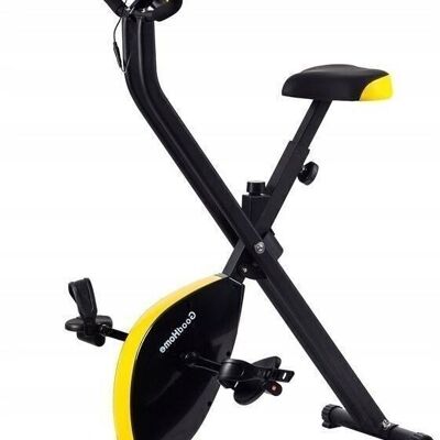 Vélo d'appartement pliable - avec ordinateur - noir jaune