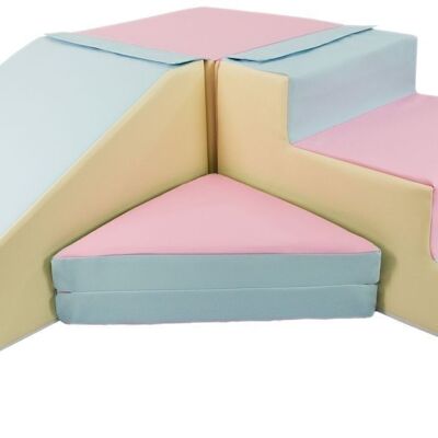 Foam slide - 40 cm high - pink, blue, yellow (pastel)