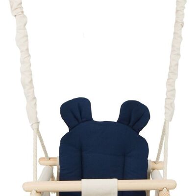 Baby swing - baby swing - with ears - max. 20 kg - cream, navy