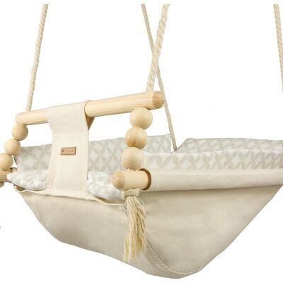 Baby cradle swing - max. 20 kg - cream, cream manten