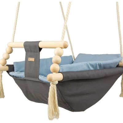 Baby swing - max. 20 kg - gray, light blue