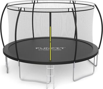 Trampoline avec filet - 490 cm - 16 FT - noir - jusqu'à 150 kg