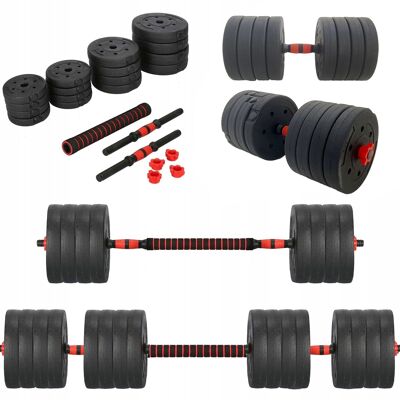 Set d'haltères - Set d'haltères 50 kg réglables - liés 30kg max