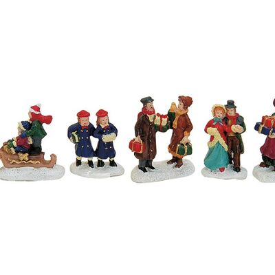 Personaggi natalizi in miniatura in poligono