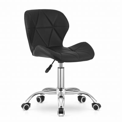 Silla de oficina AVOLA - ergonómica - cuero ECO - negro