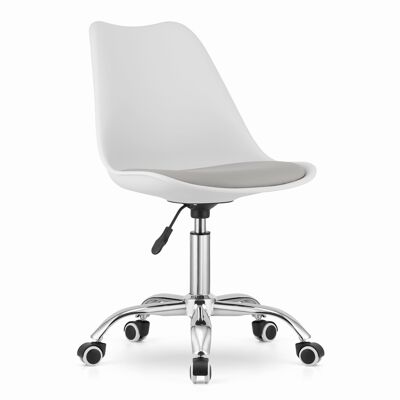 ALBA swivel chair - white and gray