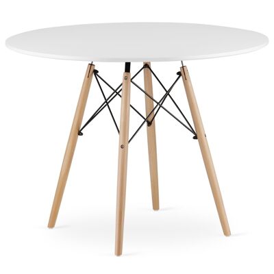 Runder Tisch – 100 cm Durchmesser – weiß