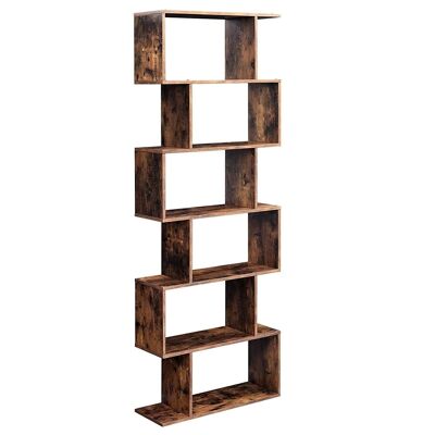 Bookcase - 6 levels - vintage brown