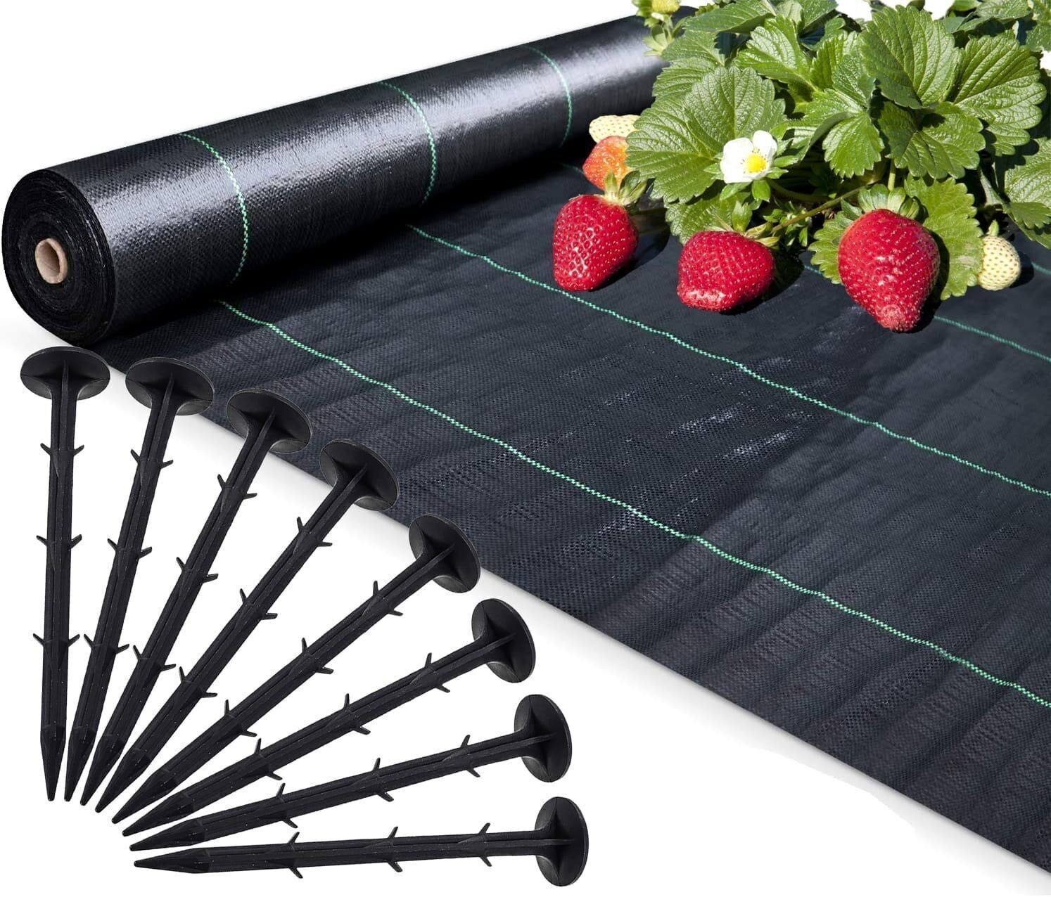 Anti-root cloth - Agrotextile - 1.1 x 100 m - 100 ground pegs