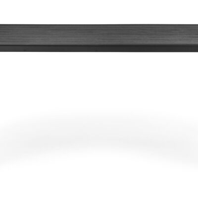 Tavolo da giardino per 6 persone - polywood - grigio - 156x78 cm
