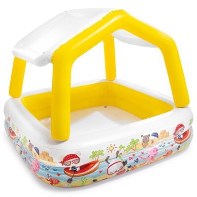 INTEX - piscina para bebés - con techo desmontable - 157x157x122 cm