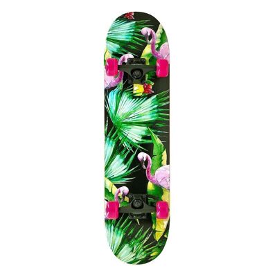 Skateboard - completo - design fenicottero - 78 cm - 7,87 pollici