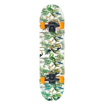 Skateboard - completo - design pappagallo - 78 cm - 7,87 pollici