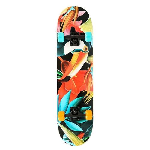 Skateboard - compleet - toekan design - 78 cm - 7.87 inch