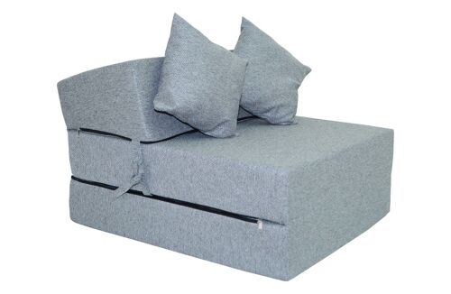 Opvouwbaar matras - logeermatras - gerecycled plastic - grijs