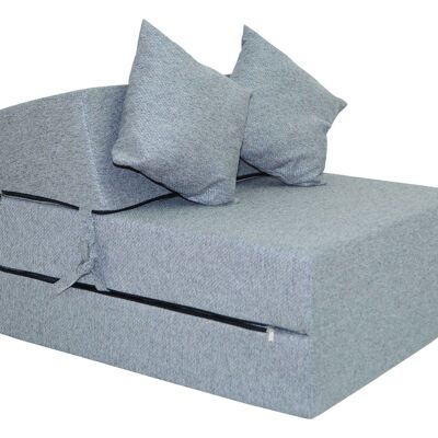 Matelas pliable - matelas invité - plastique recyclé - gris