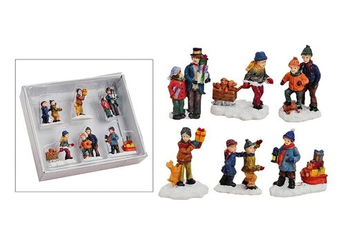 Miniatur-Weihnachtsfiguren-Set aus Poly