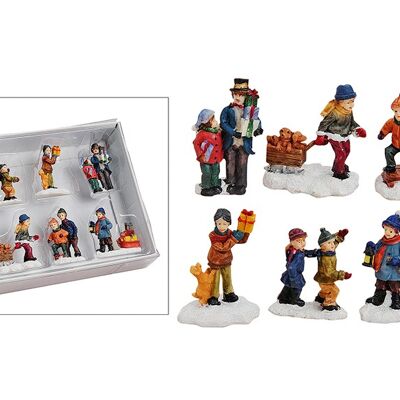 Ensemble de figurines de Noël miniatures en poly